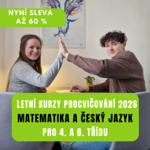 Ilustrace — Letní procvičovací kurzy — pro budoucí 5., 8. a 9. třídu